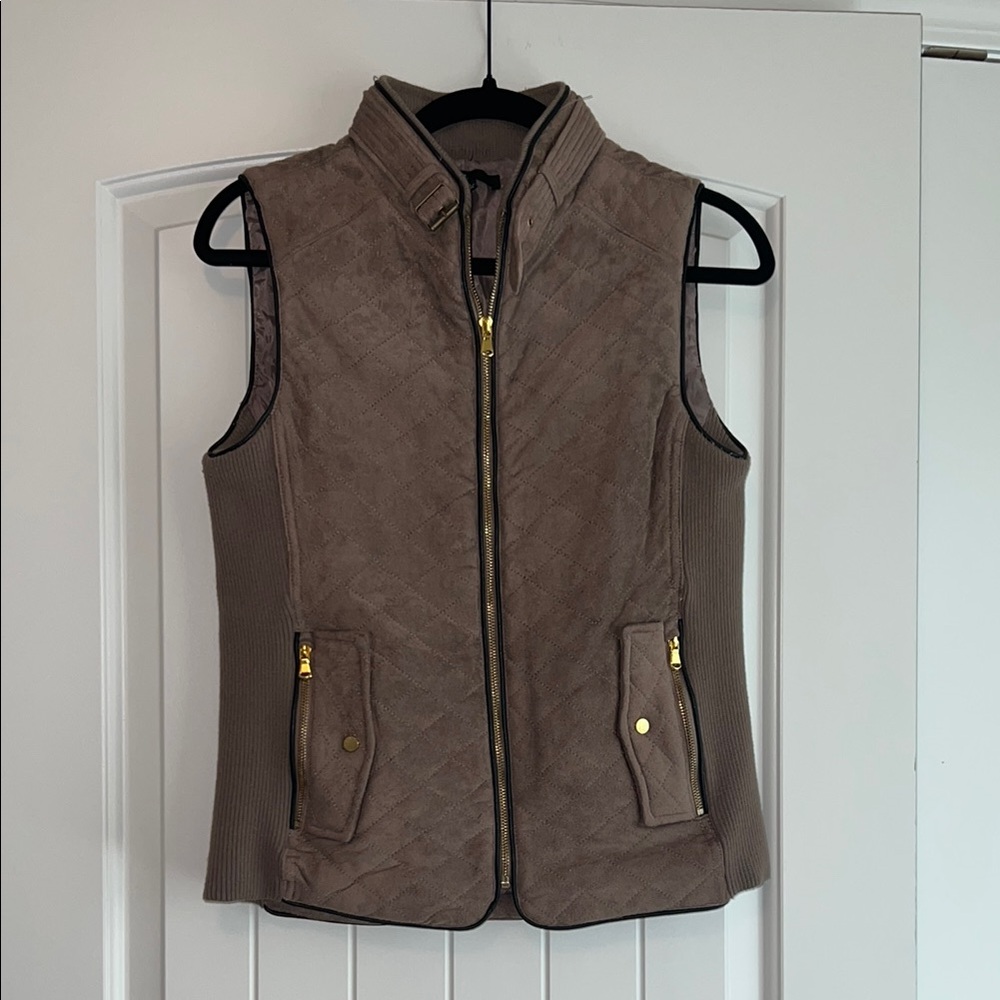 Fate Faux Suede Quilted Vest